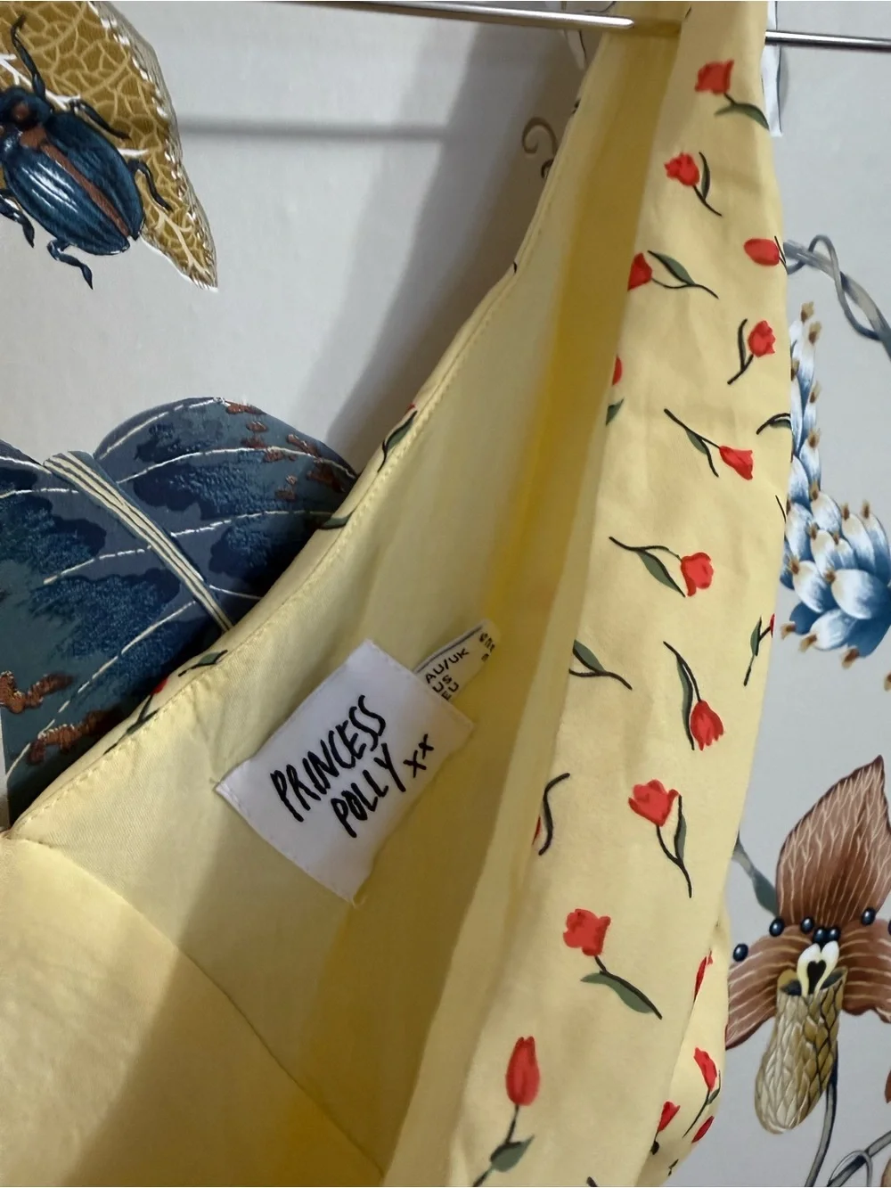Princess Polly Nellie Maxi Dress Yellow Red Floral Summer Dress Sz 2 - Picture 9 of 11